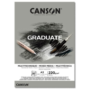 Blok szkic.MixMedia A3 Graduate 220g 30kszary Canson