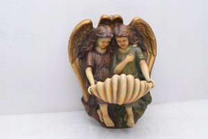 KROPIELNICA Z FRANCJI MALOWANA anioły 43x33cm