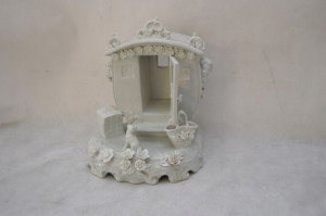 Porcelanowa Lektyka Figura Porcelana - Kareta