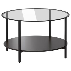 IKEA VITTSJO Stolik kawowy czarnobrąz szkło 75 cm