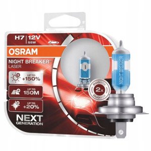 Żarówki Osram H7 Night Breaker Laser +150% +150m