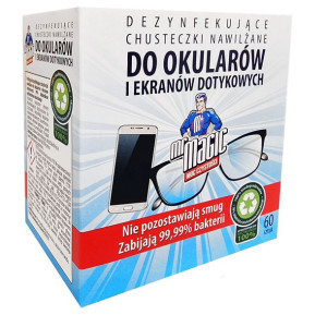 Chusteczki Nawilżane Do Okularów Mr Magic 60 Sztuk