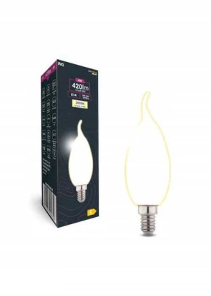 Żarówka Filament LED C37 płomyk MAT E14 4W 3000K