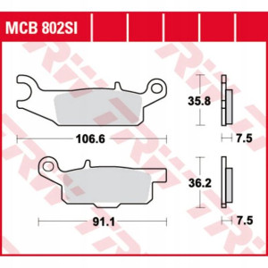 Klocki hamulcowe przód/tył YAMAHA YFM 250/550/700