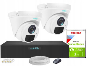 Monitoringu Domu 2 Kamery FullHD IR30 PoE Mikrofon