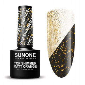SUNONE Top Shimmer Matt Orange na lakier hybrydowy