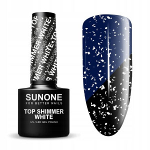 SUNONE Top Shimmer White na lakier hybrydowy 5g