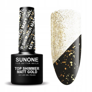SUNONE Top Shimmer Matt Gold na lakier hybrydowy