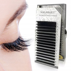 NAGARAKU rzęsy przedłużania MINK MIX C 0,10 7-15mm