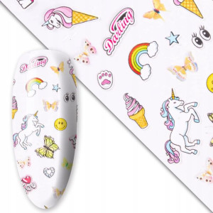 Folia transferowa zdobień paznokci LOVLEY UNICORN