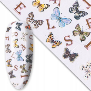 Folia transferowa zdobień paznokci Wiosna MOTYL 10