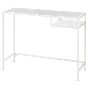IKEA VITTSJO Stolik na laptop biały szkło 100x36 cm