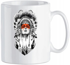 Kubek nadruk Indianka Piękna 330 ml