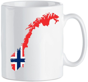 Kubek nadruk Norwegia Państwa Flaga 330 ml