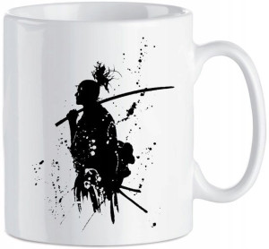 Kubek nadruk Samuraj Logo Ceramika 330 ml
