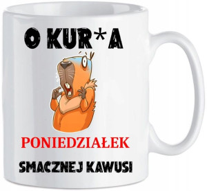 Śmieszny Kubek Kapibara Smacznej Kawusi Prezent