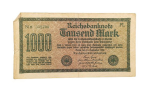 Stary Banknot Niemcy 1000 marek 1922