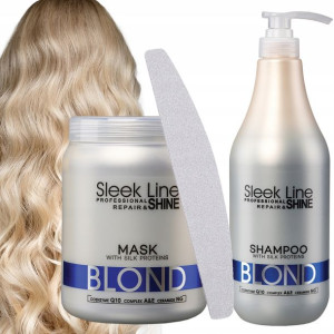 STAPIZ Szampon + maska do włosów BLOND + pilnik