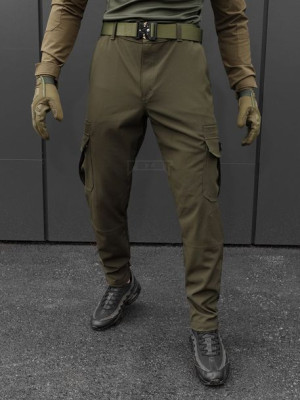 Spodnie męskie bojówki Basic khaki s