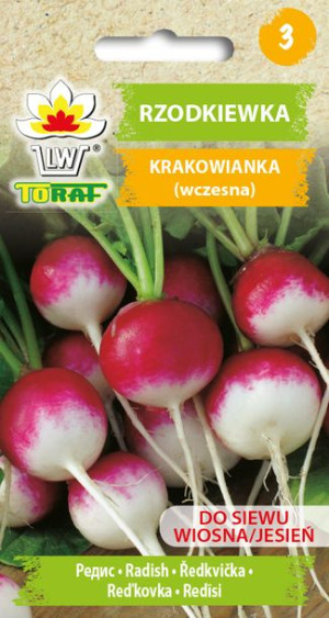 Rzodkiewka Krakowianka okrągła biały koniec Toraf 10g