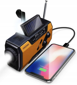 Radio Solarne Sos Korba Latarka 2000mah Powerbank