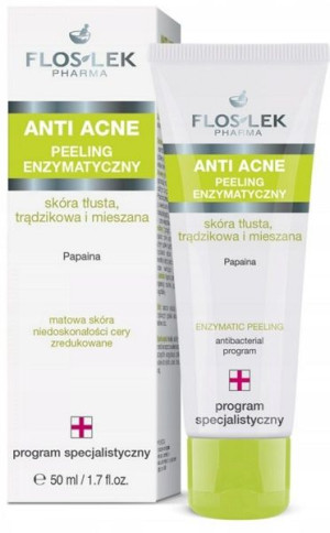 Floslek Anti Acne Peeling Enzymatyczny Papain 50Ml