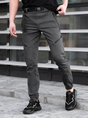 Męskie spodnie joggerowe Techwear szary XS