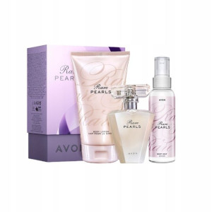AVON Rare Pearls zestaw 3 kosmetyków w pudełku