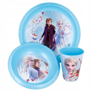 Kraina Lodu FROZEN Zestaw 3 el Talerz Miska Kubek