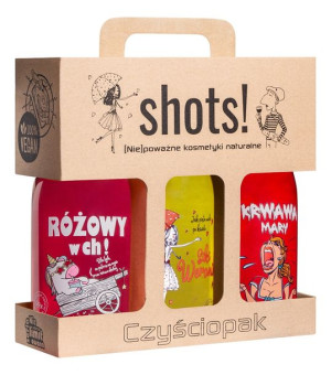 LaQ Shots! Czyściopak Damski Różowy w ch! + Siki Weroniki + Krwawa Mary