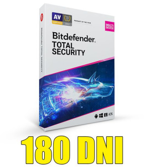 Bitdefender Total Security 6 miesięce 180 Dni 5 urządzeń VPN