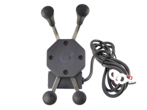 Uchwyt do telefonu z ładowniem USB mocowanie pod lusterko
