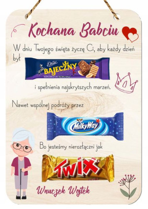 Tabliczka Na Słodycze Dzień Babci Dziadka Nadruky1