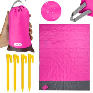 Mata Piknikowa Survival Plażowa 210x140 Pokrowiec Różowa