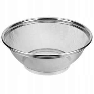 Sitko Okrągłe Metalowe Cedzak Miska Średnica 22cm