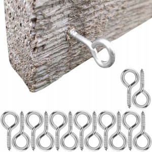 14x Haczyk Hak Pełny Wkręcany Do Drewna 3x29mm