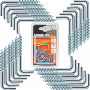 25x Haczyk Hak Prosty Wkręcany Do Drewna 2,3x25mm