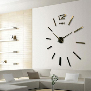 Duży Zegar Na Ścianę Efekt Lustra 3d 130cm