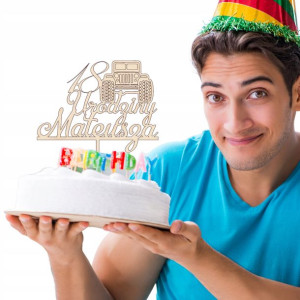 Personalizowany Topper Na Tort Urodzinowy Samochód