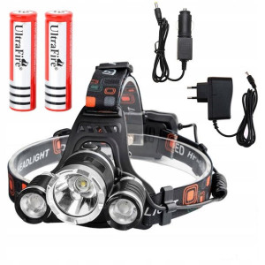 Latarka Czołowa 3 X Led T6 Cree Usb Czołówka Mocna