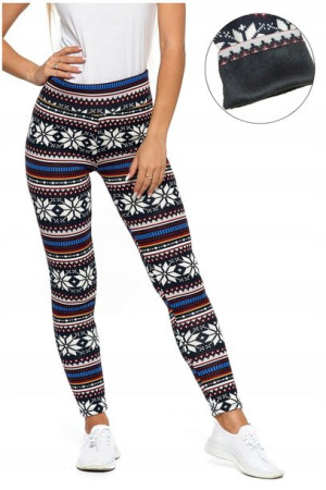 Legginsy Damskie Ocieplane Wzorowane MORAJ S/M