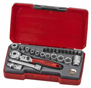 Zestaw kluczy nasadowych 1/4 cala TengTools T1424S