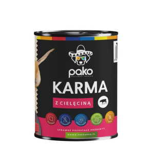 Pako Karma Dla Psa Mokra 800 G Puszka Cielęcina