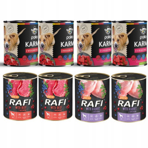 Rafi + Pako Karma Psa Mokra Mix 8 X 800g Puszka