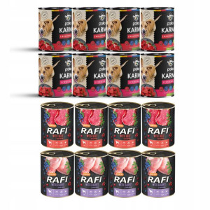 Rafi + Pako Karma Psa Mokra Mix 16 X 800g Puszka