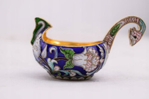 Srebrny Czerpak Do Wina Emalia 52g Pr 88 Faberge