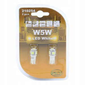 Zestaw Żarówek SCT 210254 LED W5W 24V 2 szt.