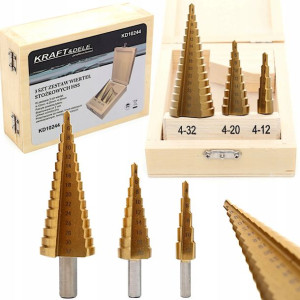Wiertło Stożkowe Stopniowe Hs Tytan 4-32mm Wiertła