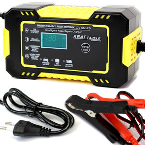 Automatyczny Prostownik Akumulatorowy Z Lcd 12v/6a