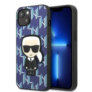 Etui Ochronne Apple Iphone13 6,1" Hardcase Niebieski Monogram Ikonik Patch